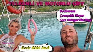 YELKENLİMİZ DORİS 2024 No:6 - AKTUR ÇOMÇALIK SEYRİ - FIRTINAYA HAZIRLIK- YELKENLİ VE MOTORLU ÇİFT