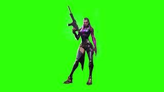 Reyna Agent Animation with green screen 4k 60fps