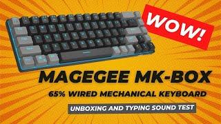 MAGEGEE  MK-Box 65% Wired Mechanical Keyboard (Unboxing And Typing Sound Test) | Rexxie TV