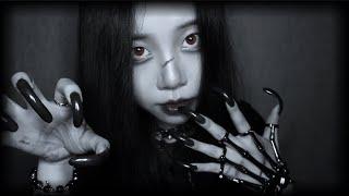 ASMR 1 minute HALLOWEEN VAMPIRE🩸‍️with RED LONG NAILS Roleplay preview