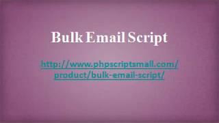 Bulk Mail Script | Bulk Email Software | PHP Scripts Mall