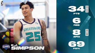 K.J. Simpson Erupts For Career-High 34 PTS & 8 3PM In Swarm's Comeback Win