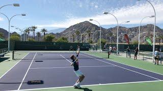 Andrey Rublev & Evgeny Donskoy | IW Practice Mar. 7, 2020 (4k 60fps)