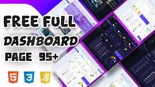 Dashboard Website FREE Download GITHUB | HTML CSS