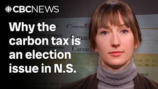 Why is the carbon tax an election issue in Nova Scotia?