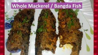 How to fry Whole Mackerel / Bangda Fish | Marathi Recipe | Shubhangi Keer