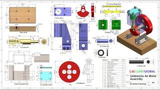 Pneumatic Motor (Air motor) Assembly in SolidWorks