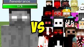 All Creepypasta mobs vs Herobrine Remembrance in minecraft