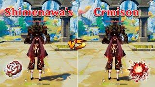 Shimenawa vs CRIMSON !! Best Build for F2P HuTao?? [ Genshin Impact ]