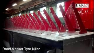 TYRE KILLER BARRIER (up to 6.000mm blocking width) from * B&K Security*