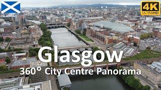 Glasgow City Centre Panorama | Scotland | UK - 4k 360°
