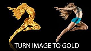 turn your images to gold Photoshop~Photoshop tutorial