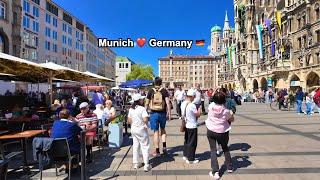 Spring in Munich, Germany April 2025 Walk– Flowers, Food & Spargel Season 4K
