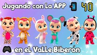  BEBÉS LLORONES Lágrimas Mágicas  JUGANDO con la APP en el VALLE BIBERÓN