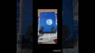 beautiful Canvas paint night mode#art #craftyvibeswithvanshika