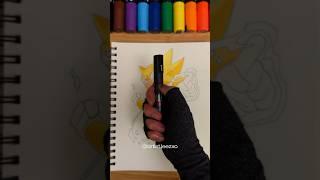 Epic Super Sonic Drawing with Posca Markers | Amazing Glow Effect Revealed! #shorts