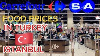 Food Prices in Turkey  Carrefour in Istanbul || Travel guide 2024 || 4K