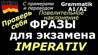 А1/А2 ПРОВЕРЬ СЕБЯ/IMPERATIV/ГЛАГЛЫ В ПОВЕЛИТЕЛЬНОМ НАКЛОНЕНИИ #deutsch