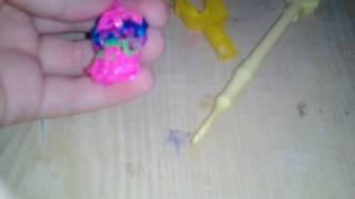 Яйцо на Пасху на рогатке без станка из резинок Rainbow loom