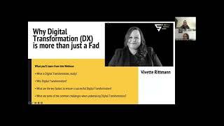 Episode 13: Why Digital Transformation (DX) is more than just a Fad with Vivette Rittmann