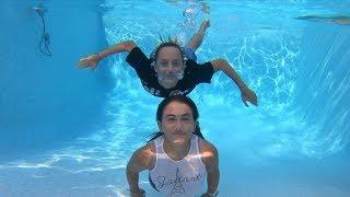 Carla Underwater swimming with clothes on