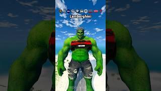 Super Cars vs Hulk  BeamNG.Drive #shorts #beamngdrive