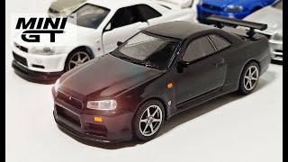 Mini GT No.570: Nissan Skyline GT-R (R34) V-Spec Black Pearl