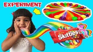 РАДУГА ИЗ СКИТЛС СВОИМИ РУКАМИ | DIY ЭКСПЕРИМЕНТ SKITTLES для ДЕТЕЙ | SKITTLES EXPERIMENT RAINBOW