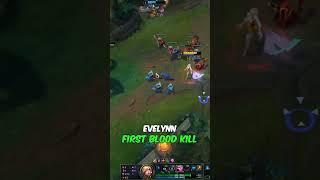  EVELYNN's FIRST BLOOD in 20s!  LoL Funny Moments #Evelynn #LeagueOfLegends #LoLmoments #LoL