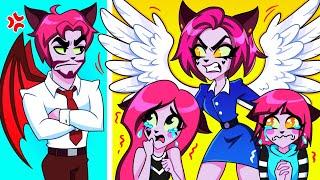 Angel Mom vs Devil Dad || Sad Family Stories With Unexpected Ending by Teen-Z