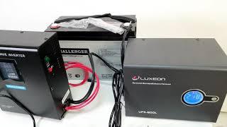 ИБП luxeon ups-800l  - ПРОТИВ -  ИБП  challenger homeline 800w12. Сравнение двух ИБП на 500 Вт.