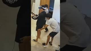 when V pulled #Jungkook's pants  #Taehyung #shorts