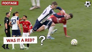 Bruno Fernandes Controversial Red Card vs Tottenham 🟥 Footage & Explanation!