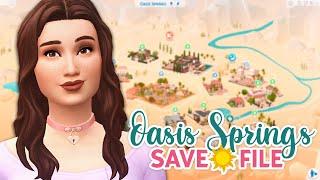 I REBUILT OASIS SPRINGS!  // Oasis Springs Save File Tour Overview | NO CC | The Sims 4