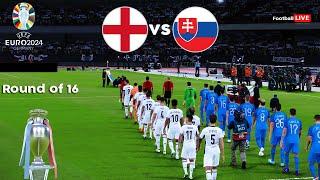 England Vs Slovakia - UEFA Euro 2024 - Round of 16 | Full Match All Goals | PES Realistic Gameplay