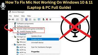 How To Fix Mic Not Working On Windows 10 & 11 (Laptop & PC Full Guide)