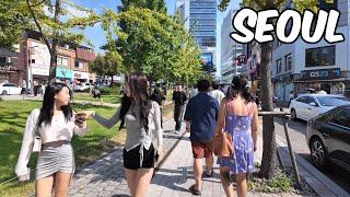 Hongdae Street Walking tour. Seoul City Korea 4k City Tour