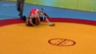 Deafylpmic Wrestling: Freestyle- Nikolaev, RUS (red) vs Samadi Piragheibi, IRI for 55kg