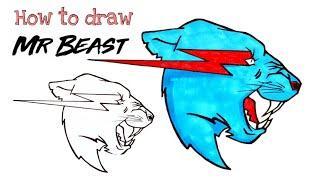 HOW TO DRAW MrBeast logo