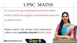 Global South / Mains answer writing practice |Rathods ias academy #upsc #ias