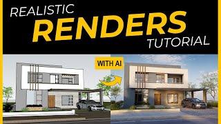 How to create Photo Realistic Architectural Renders | AI Rendering Tutorial