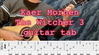 Guitar Lesson: Kaer Morhen (The Witcher 3:Wild Hunt) fingerstyle guitar with tab by Andy Schiller.