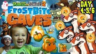 Dad plays PVZ 2! Chase Plays Everything! Frostbite Caves: PEPPER-PULT!  Day 4, 5 & 6