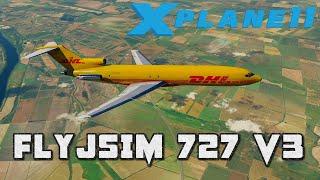 X Plane 11 - FlyJSim 727-200F V3 - Cargo run to the Köln Bonn Airport