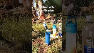 Collecting drinking water in the backcountry