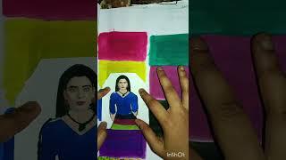 Samantha with different colours dresses ️#shorts #colors #youtubeshorts #drawing #painting