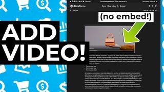 How to Add Video to Shopify Without YouTube!