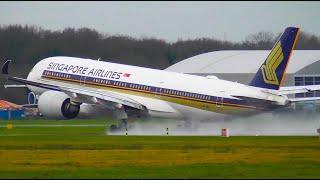 Plane Spotting at Manchester Airport, Close Up Arrivals & Departures