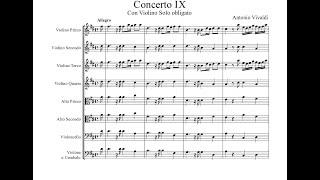 Antonio Vivaldi - Violin Concerto in D major RV 230 (Sheet Music Score)