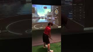 Tiger Woods slice shot imitation #golf #golfshot  #golfshotimitation #golfswing #screengolf